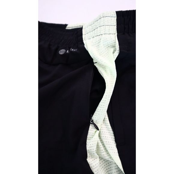 adidas HE9259 Men's Sz L Black/Almost Lime/Reflect Own The Run 7" Running Shorts - Picture 10 of 11